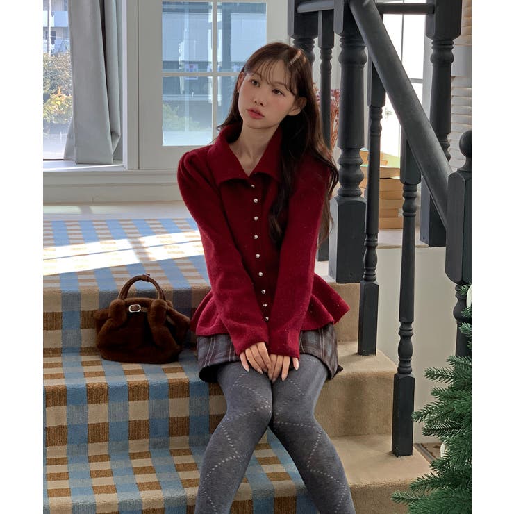 パールフレアニットカーディガン 2025 AW | by muni:r | 詳細画像14 