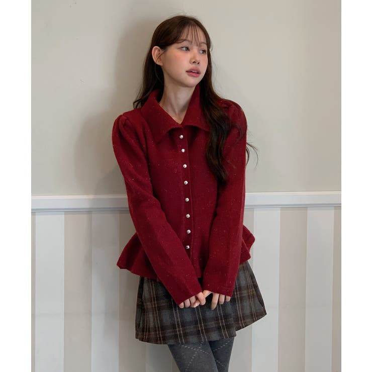 パールフレアニットカーディガン 2025 AW | by muni:r | 詳細画像20 