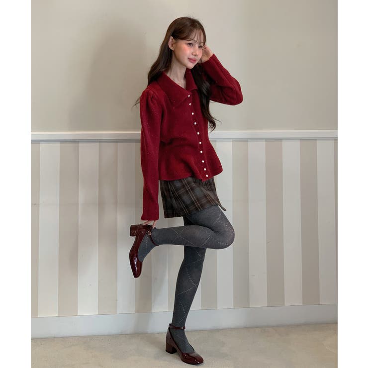 パールフレアニットカーディガン 2025 AW | by muni:r | 詳細画像22 