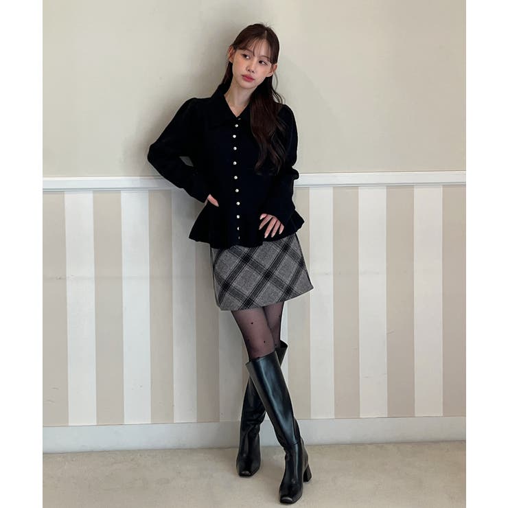 パールフレアニットカーディガン 2025 AW | by muni:r | 詳細画像26 