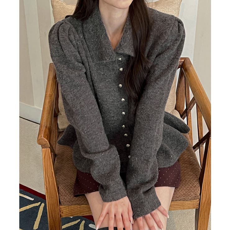 パールフレアニットカーディガン 2025 AW | by muni:r | 詳細画像31 