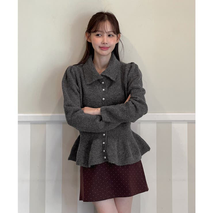 パールフレアニットカーディガン 2025 AW | by muni:r | 詳細画像37 