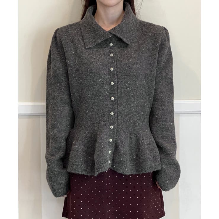 パールフレアニットカーディガン 2025 AW | by muni:r | 詳細画像38 