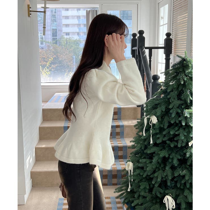 パールフレアニットカーディガン 2025 AW | by muni:r | 詳細画像5 