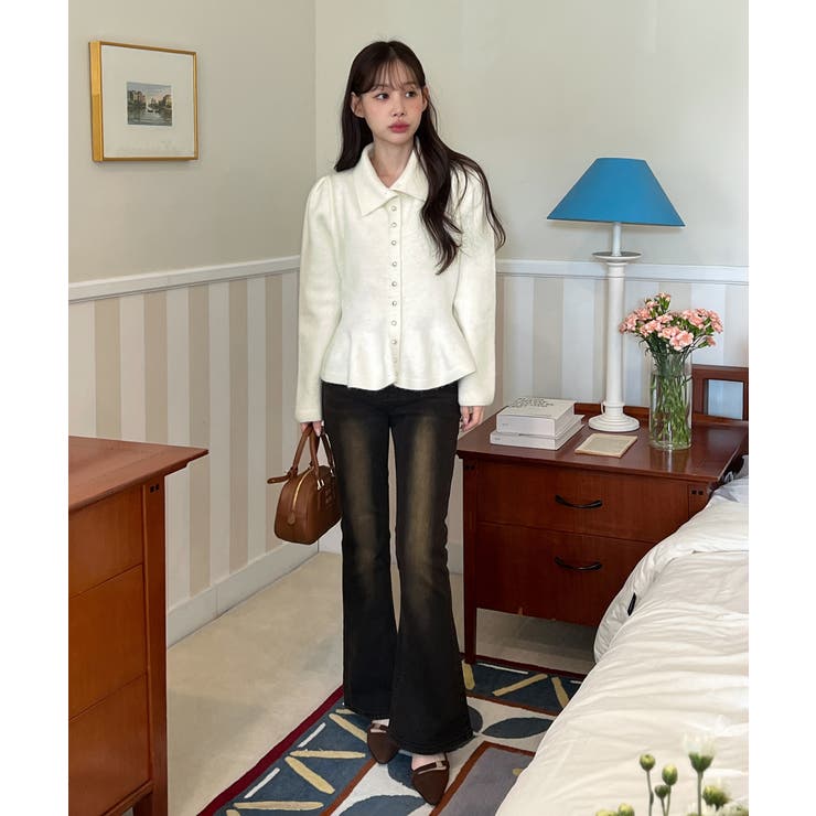 パールフレアニットカーディガン 2025 AW | by muni:r | 詳細画像7 