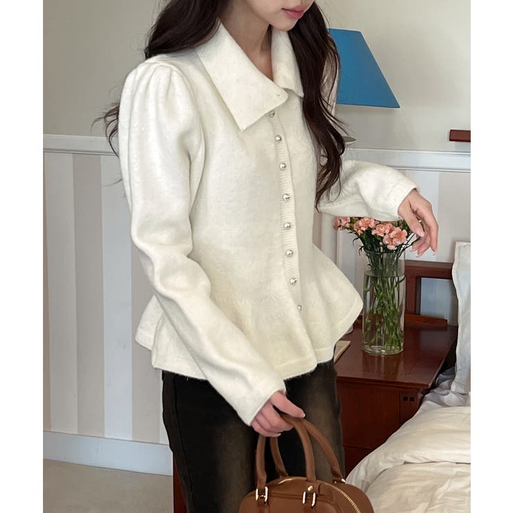 パールフレアニットカーディガン 2025 AW | by muni:r | 詳細画像8 