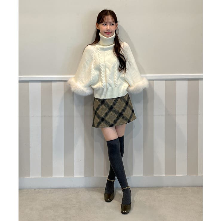 ファーハイネックニットケープ 2025 AW | by muni:r | 詳細画像16 