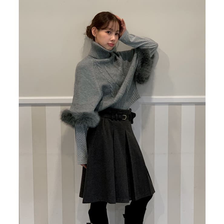 ファーハイネックニットケープ 2025 AW | by muni:r | 詳細画像20 