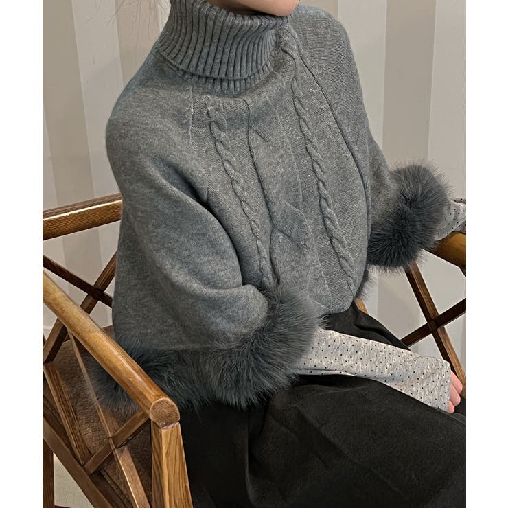 ファーハイネックニットケープ 2025 AW | by muni:r | 詳細画像22 