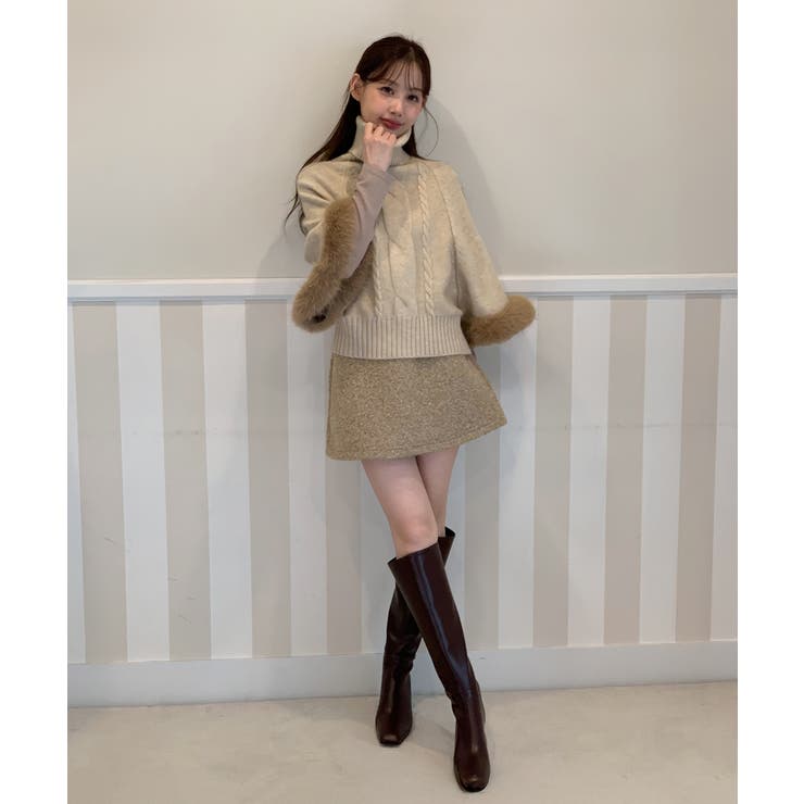 ファーハイネックニットケープ 2025 AW | by muni:r | 詳細画像5 