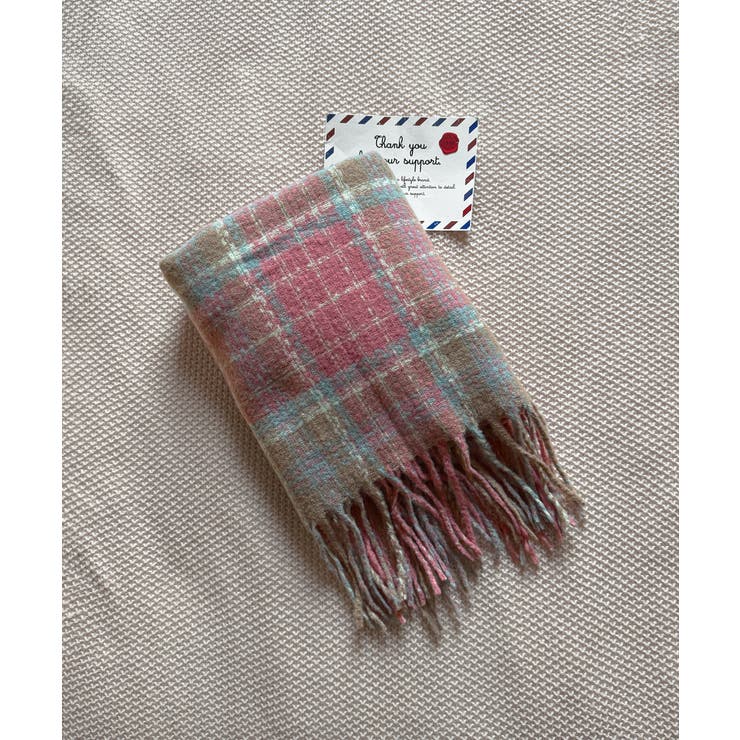 ロージーチェックマフラー/2025 AW COLLECTION | by muni:r | 詳細画像1 