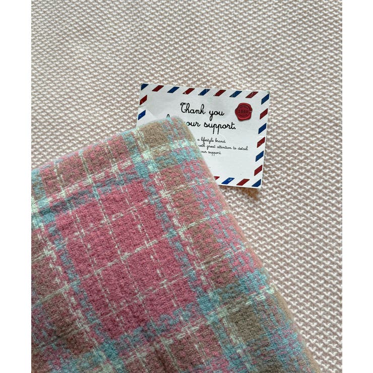 ロージーチェックマフラー/2025 AW COLLECTION | by muni:r | 詳細画像3 