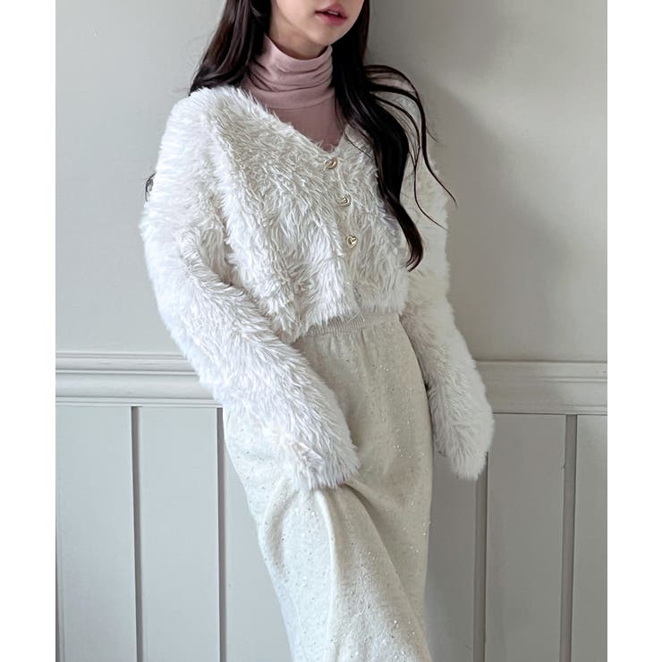 パールポイント フレア ニットスカート | by muni:r | 詳細画像3 