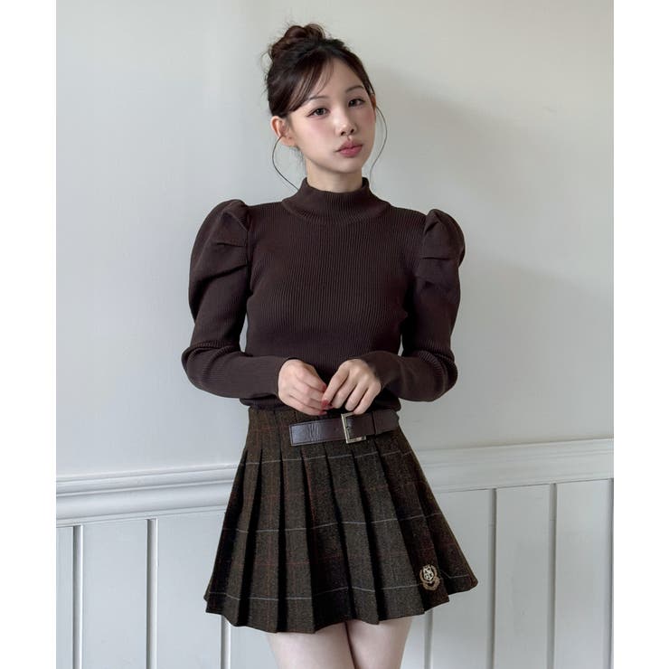 ベルトポイント チェックミニスカート/2025 AW COLLECTION | by muni:r | 詳細画像12 