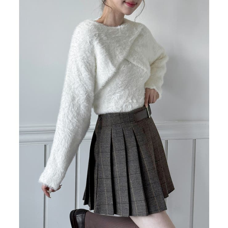 ベルトポイント チェックミニスカート/2025 AW COLLECTION | by muni:r | 詳細画像3 