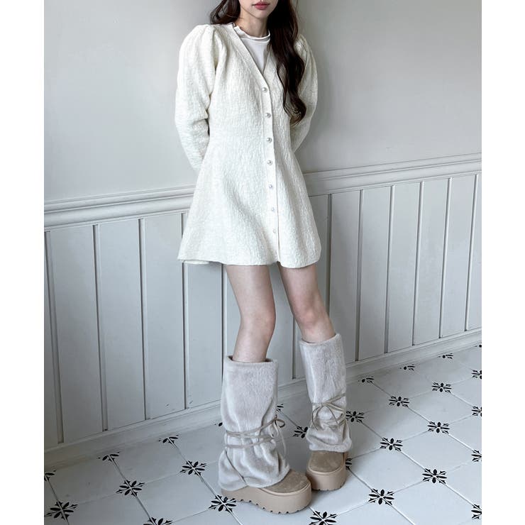 【着用動画あり！ 4色展開】ペプラム ニットワンピース | by muni:r | 詳細画像4 