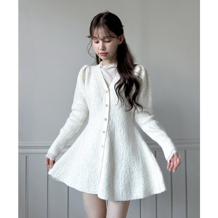 【着用動画あり！ 4色展開】ペプラム ニットワンピース | by muni:r | 詳細画像5 