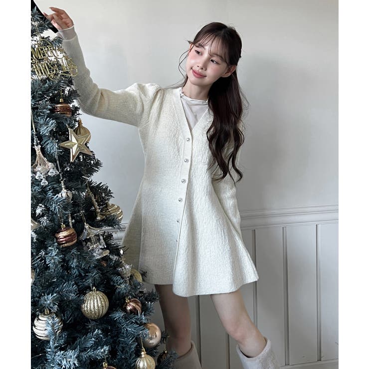 【着用動画あり！ 4色展開】ペプラム ニットワンピース | by muni:r | 詳細画像7 