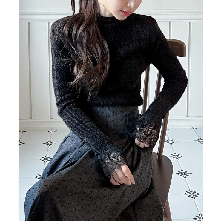 レースハイネック ソフトニット 2025 | by muni:r | 詳細画像10 