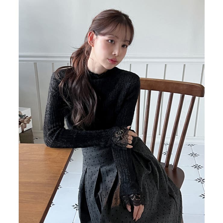 レースハイネック ソフトニット 2025 | by muni:r | 詳細画像12 