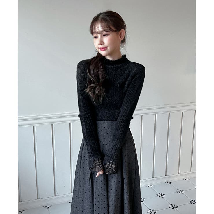 レースハイネック ソフトニット 2025 | by muni:r | 詳細画像14 