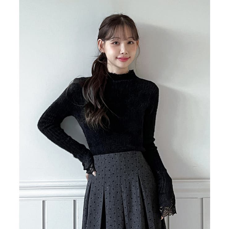 レースハイネック ソフトニット 2025 | by muni:r | 詳細画像15 