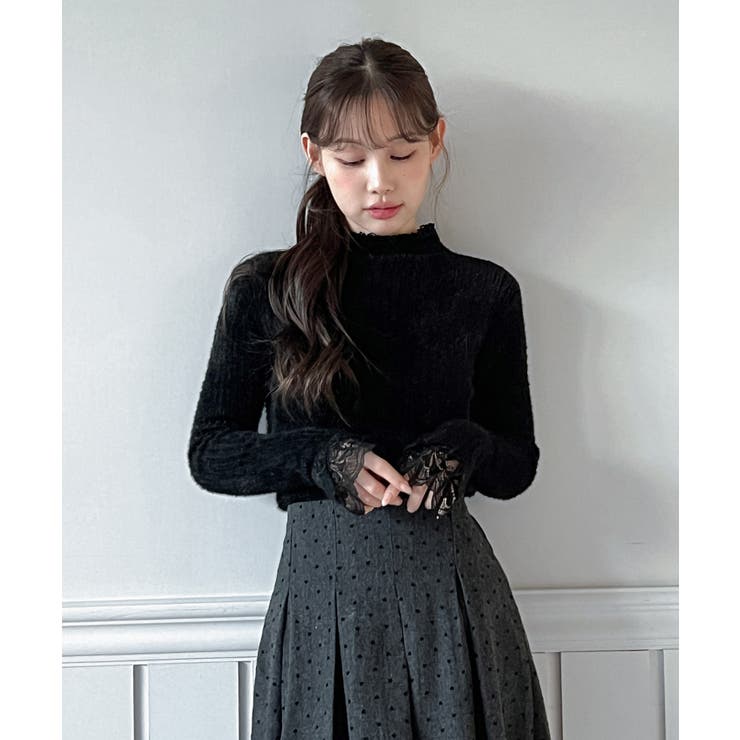 レースハイネック ソフトニット 2025 | by muni:r | 詳細画像16 