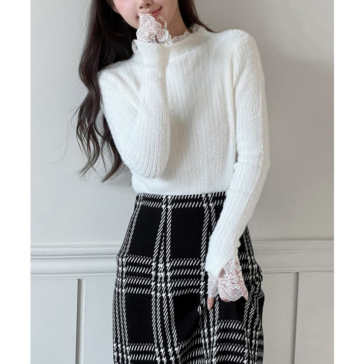 レースハイネック ソフトニット 2025 | by muni:r | 詳細画像2 