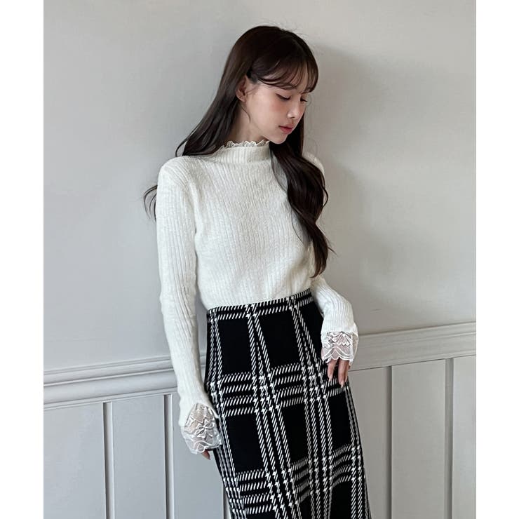 レースハイネック ソフトニット 2025 | by muni:r | 詳細画像5 