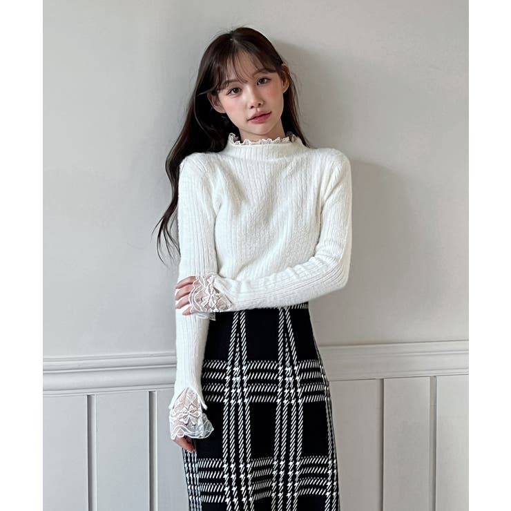 レースハイネック ソフトニット 2025 | by muni:r | 詳細画像7 