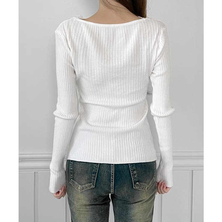 レースポイント リブニット/2026 SS COLLECTION | by muni:r | 詳細画像9 