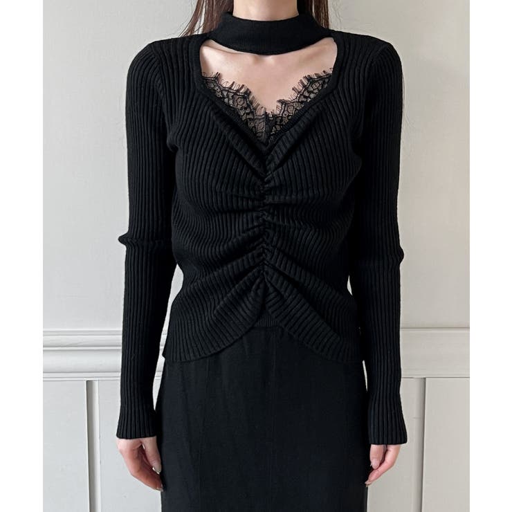 レースシャーリングニットトップス 2025 AW | by muni:r | 詳細画像15 