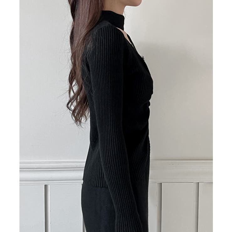 レースシャーリングニットトップス 2025 AW | by muni:r | 詳細画像16 