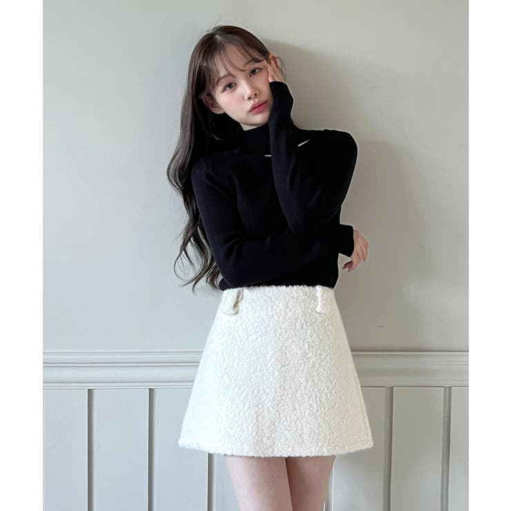 カットアウトスリムフィットニットカットソー 2025 AW | by muni:r | 詳細画像23 