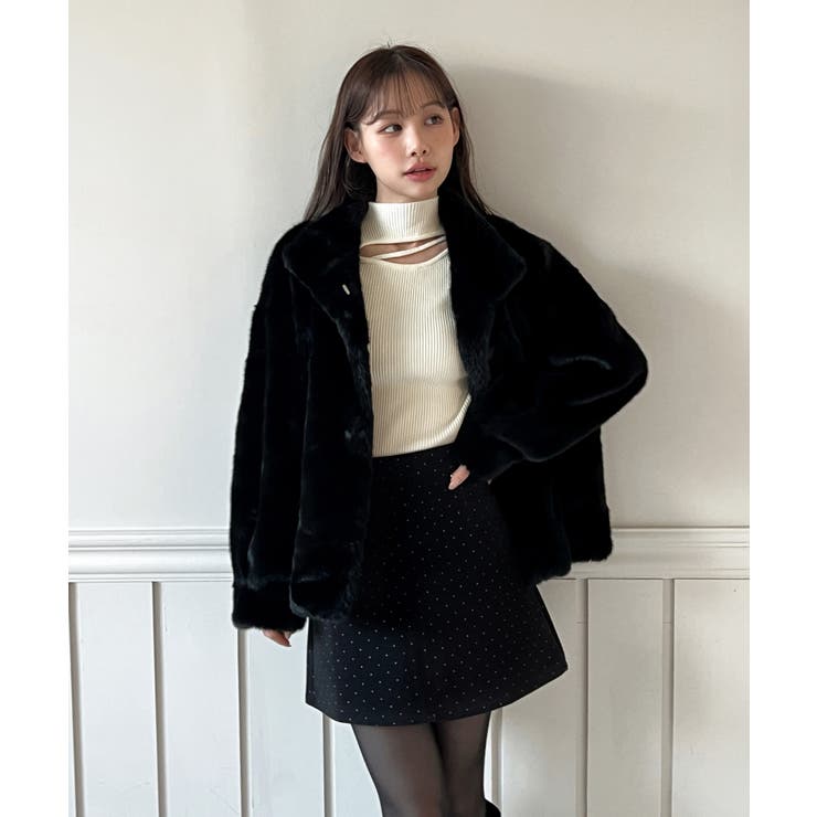 カットアウトスリムフィットニットカットソー 2025 AW | by muni:r | 詳細画像5 