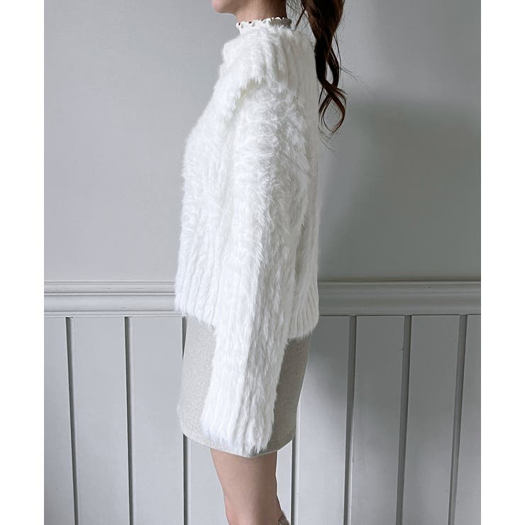 フラッフィーカラーボタンニットカーディガン 2025 AW | by muni:r | 詳細画像11 