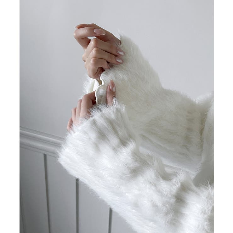 フラッフィーカラーボタンニットカーディガン 2025 AW | by muni:r | 詳細画像13 