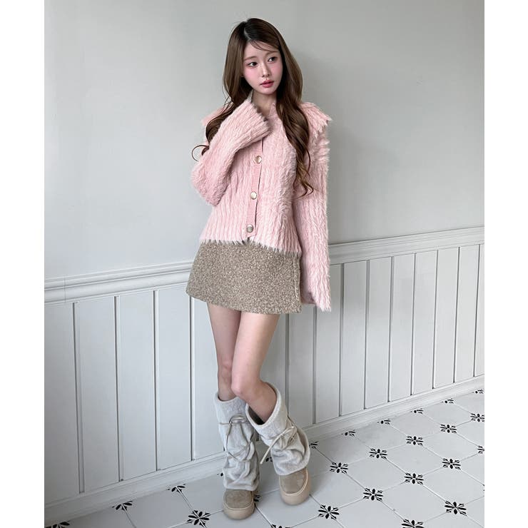 フラッフィーカラーボタンニットカーディガン 2025 AW | by muni:r | 詳細画像14 