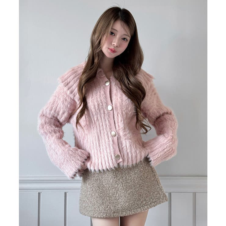 フラッフィーカラーボタンニットカーディガン 2025 AW | by muni:r | 詳細画像15 