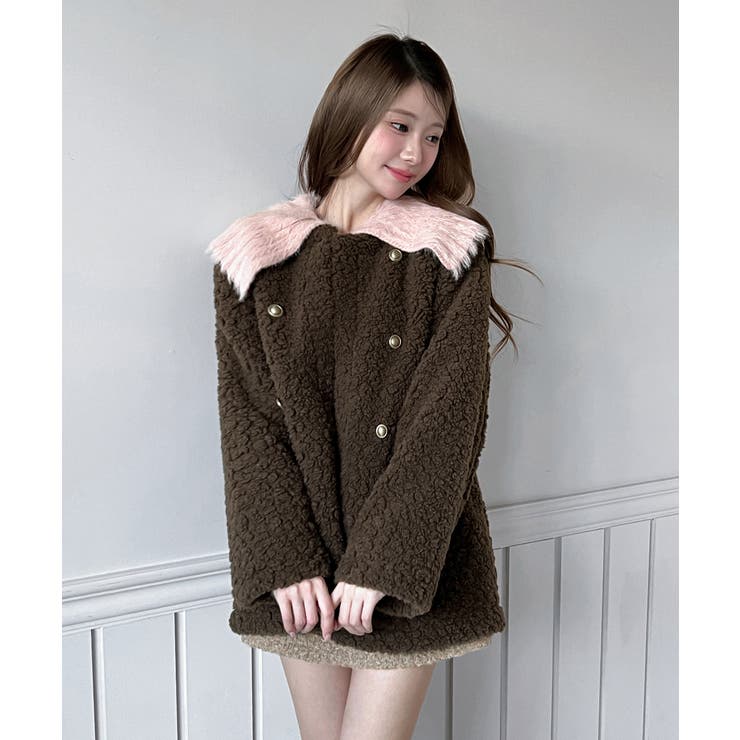 フラッフィーカラーボタンニットカーディガン 2025 AW | by muni:r | 詳細画像19 