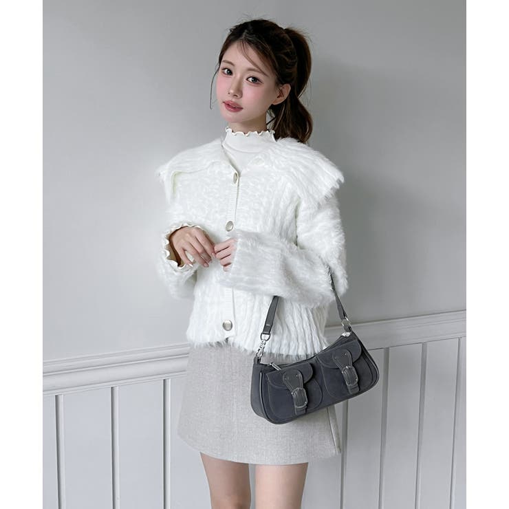 フラッフィーカラーボタンニットカーディガン 2025 AW | by muni:r | 詳細画像5 