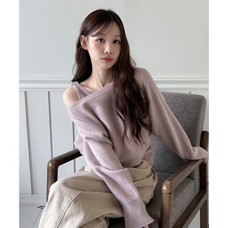 【着用動画あり 4色展開】レイヤード ニットボレロ | by muni:r | 詳細画像13 