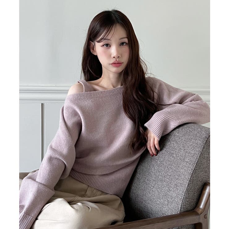 【着用動画あり 4色展開】レイヤード ニットボレロ | by muni:r | 詳細画像15 