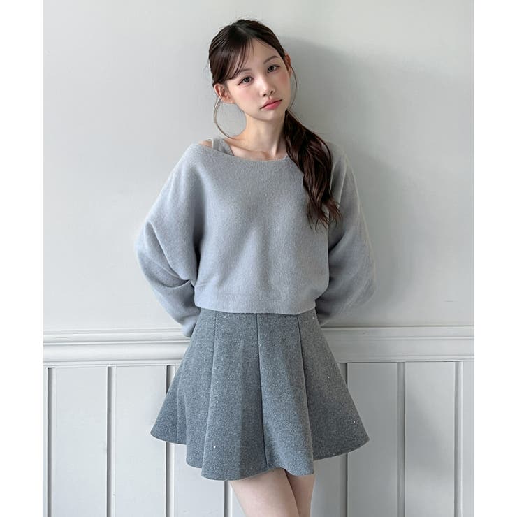 【着用動画あり 4色展開】レイヤード ニットボレロ | by muni:r | 詳細画像17 