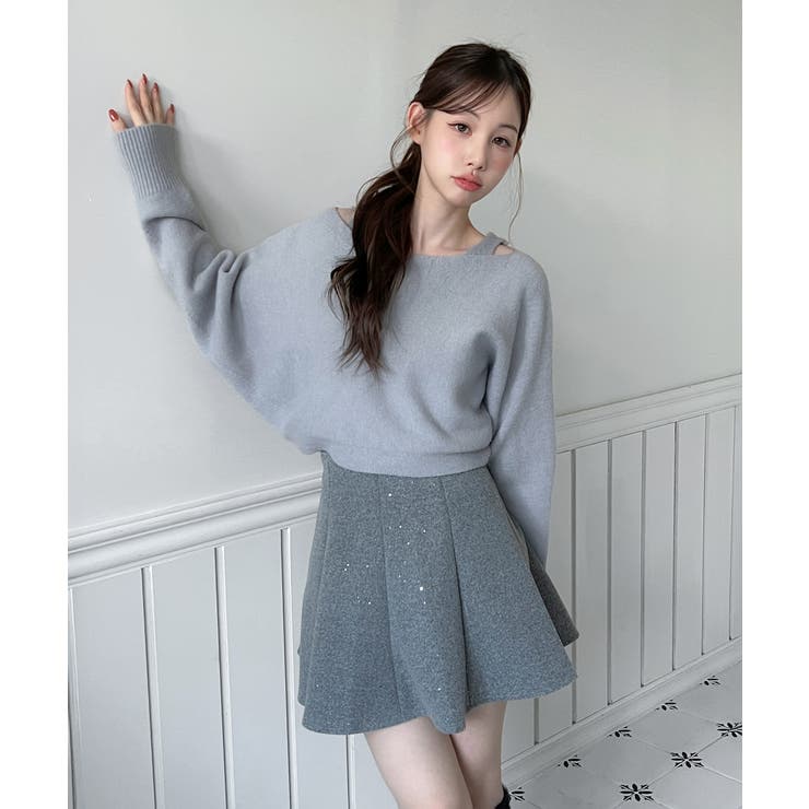 【着用動画あり 4色展開】レイヤード ニットボレロ | by muni:r | 詳細画像18 