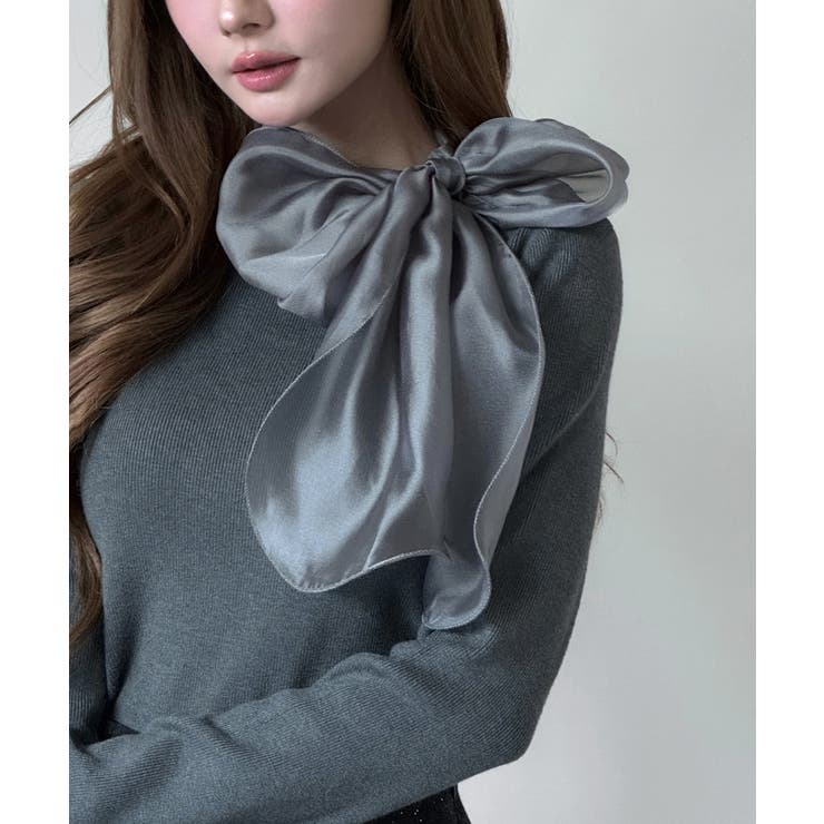 [2WAY] シフォンストラップニット/2025 AW COLLECTION | by muni:r | 詳細画像11 