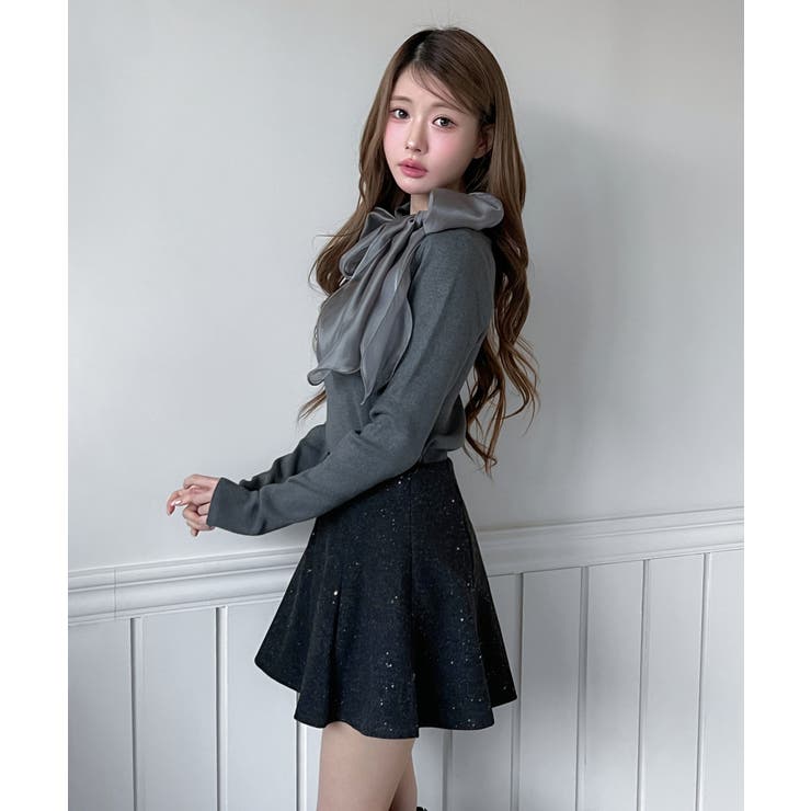 [2WAY] シフォンストラップニット/2025 AW COLLECTION | by muni:r | 詳細画像14 