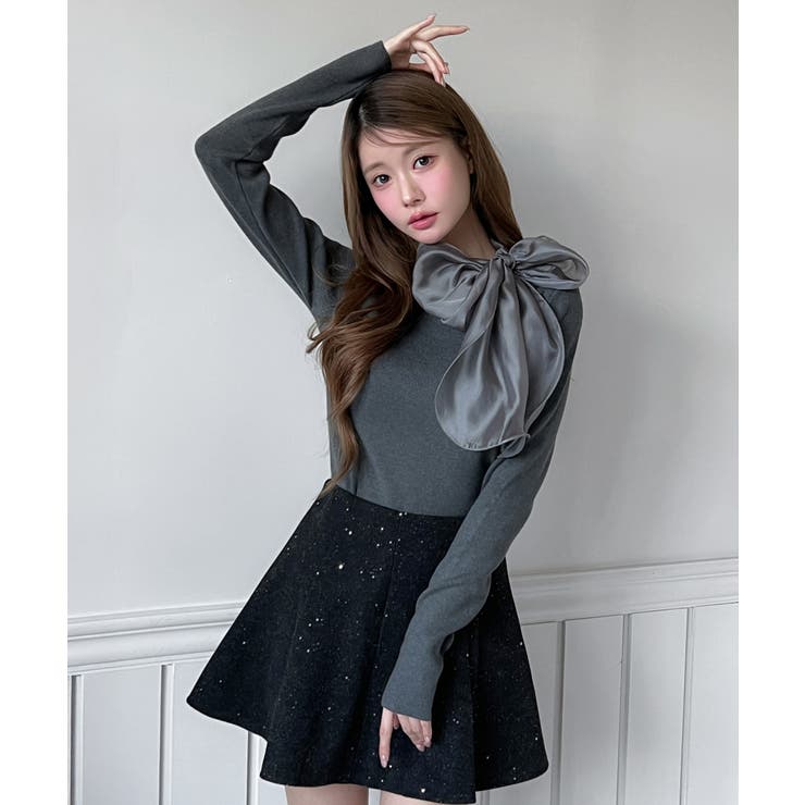 [2WAY] シフォンストラップニット/2025 AW COLLECTION | by muni:r | 詳細画像15 