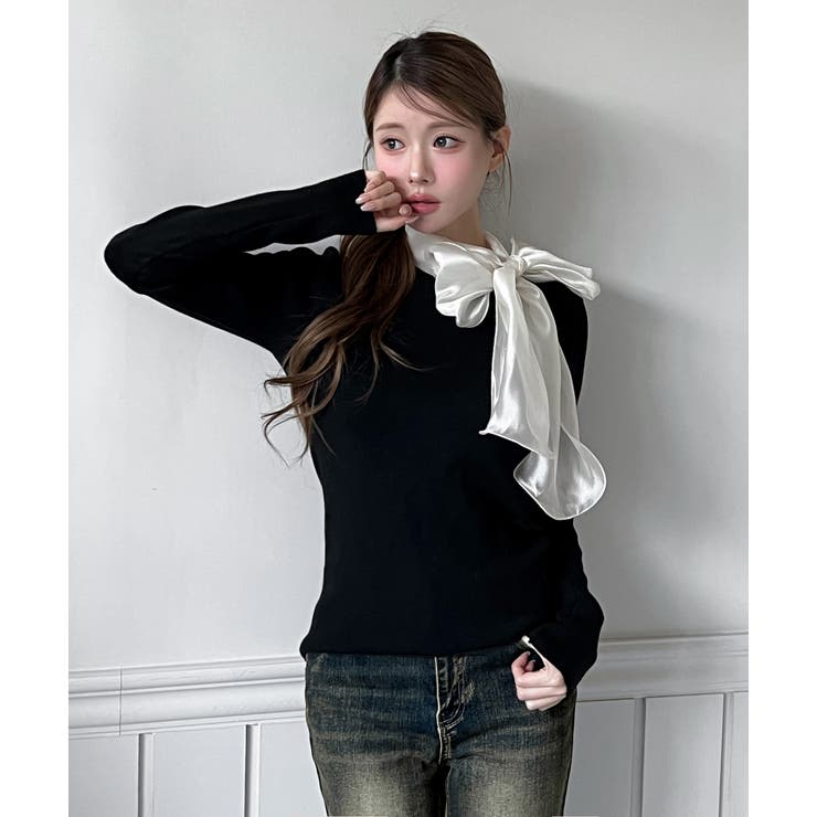 [2WAY] シフォンストラップニット/2025 AW COLLECTION | by muni:r | 詳細画像21 