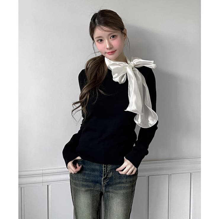 [2WAY] シフォンストラップニット/2025 AW COLLECTION | by muni:r | 詳細画像22 